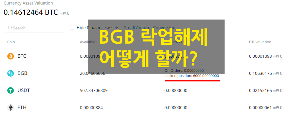 bgb 코인 락업해제