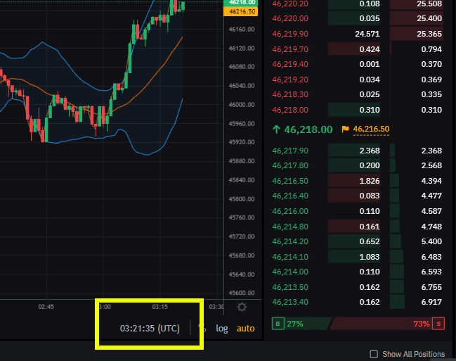 바이비트 시간 변경