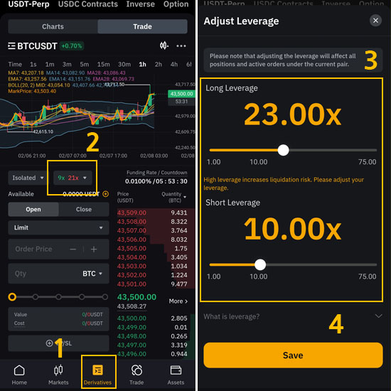 바이비트 레버리지 변경