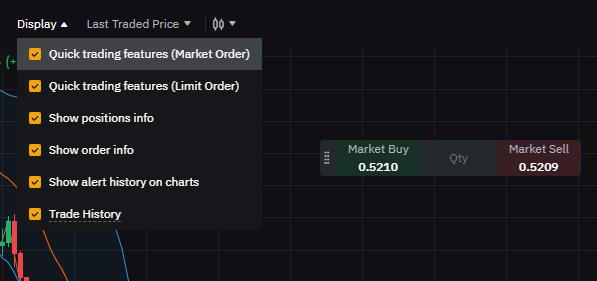 바이비트 Market sell 표시