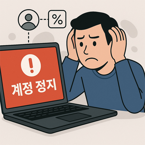 셀퍼럴 정지 당하는 모습