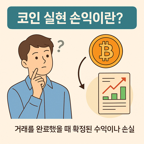 코인 실현 손익은 거래를 완료했을 때 확정된 수익이나 손실