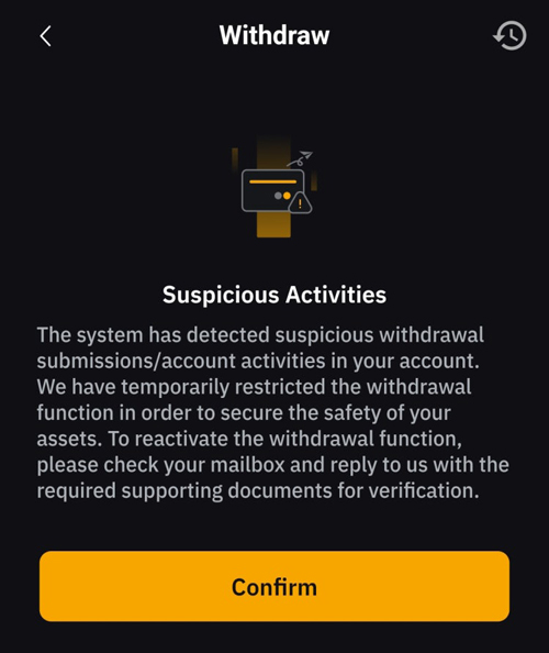 bybit Withdraw – Suspicious Activities