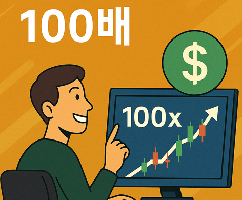 비트멕스 100배 레버리지 투자 일러스트